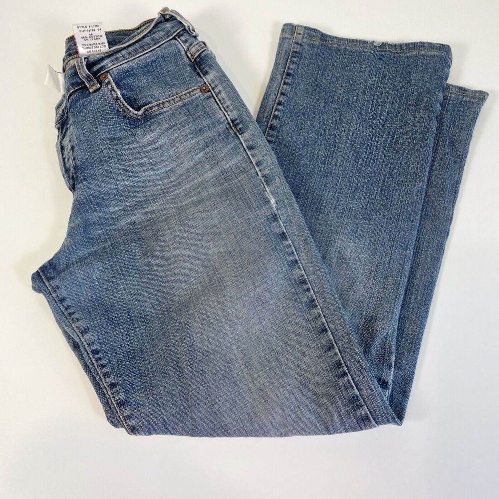 Lucky Brand Dungarees Gene Montesano‎ Bootcut Jeans Womens 4 Blue Buttonfly Mid